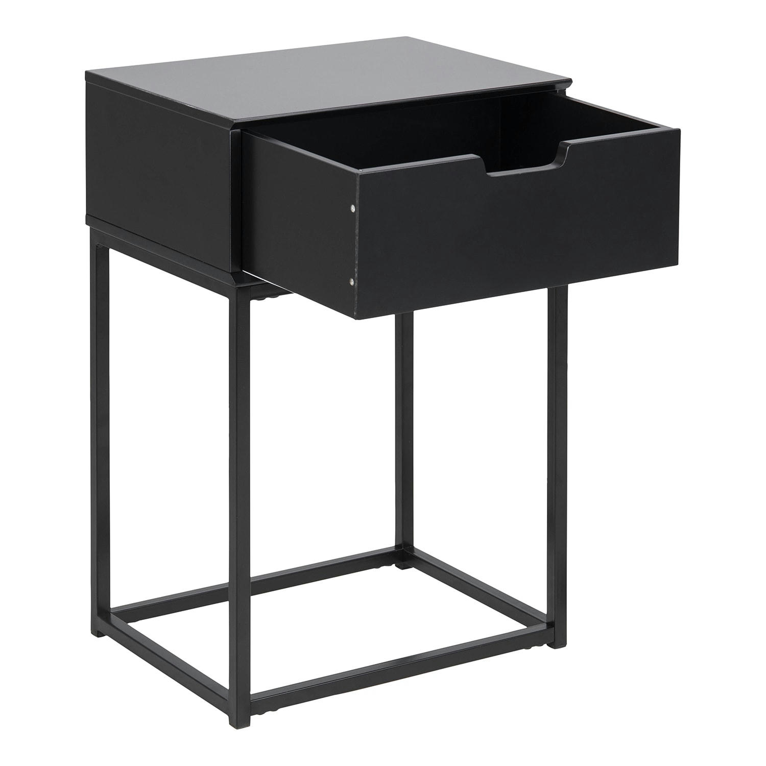 SLUMBER - Table de chevet noir tiroir