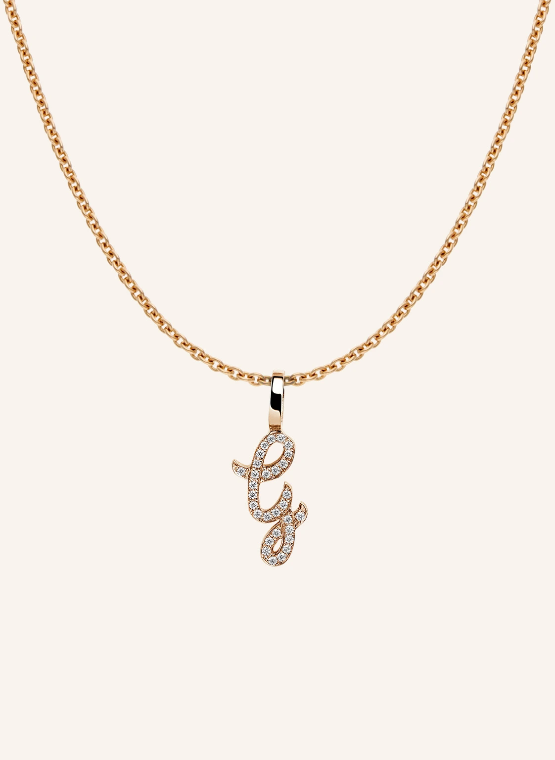 CADA Kette TINY DIAMOND LETTER