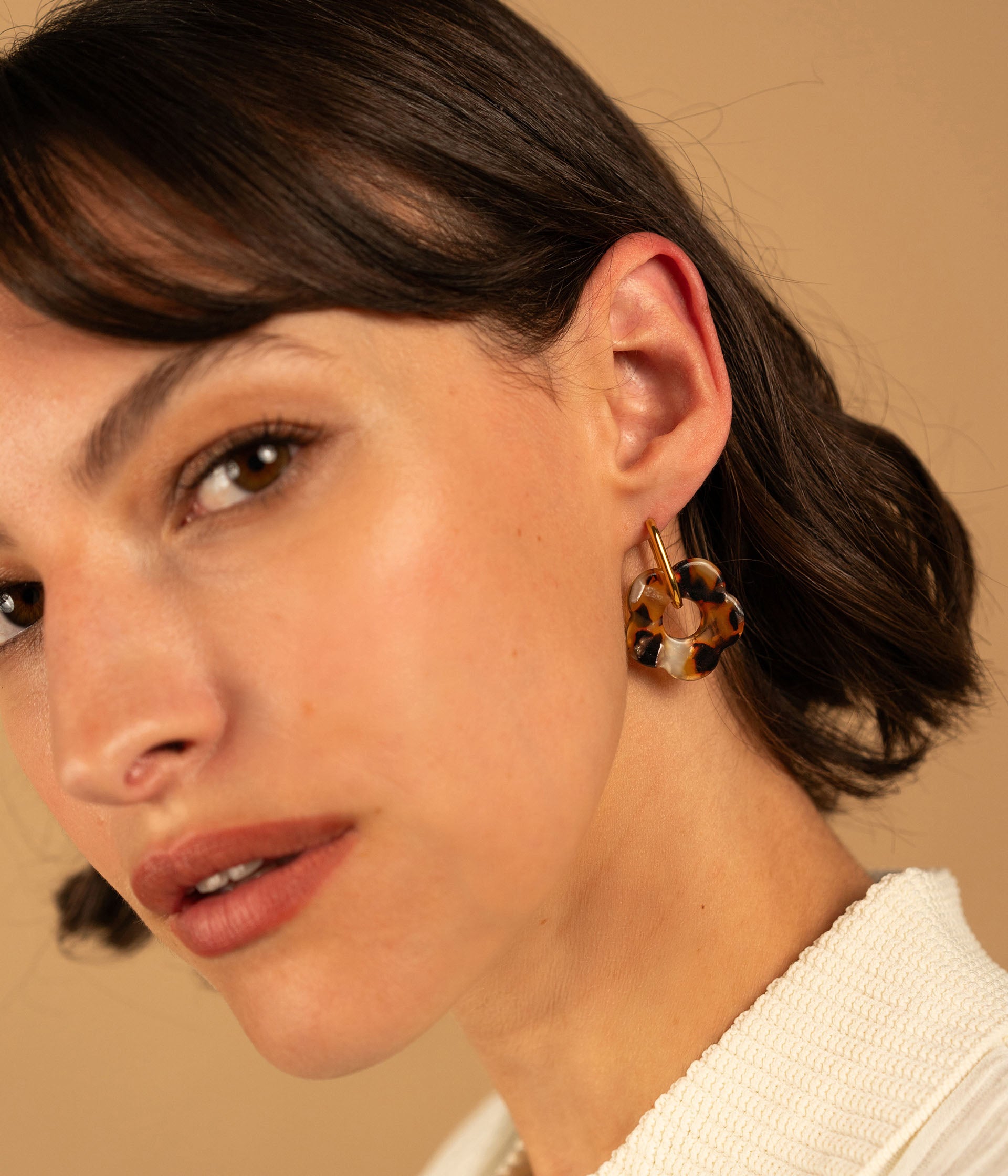 Boucles d'oreilles Delphine écaille