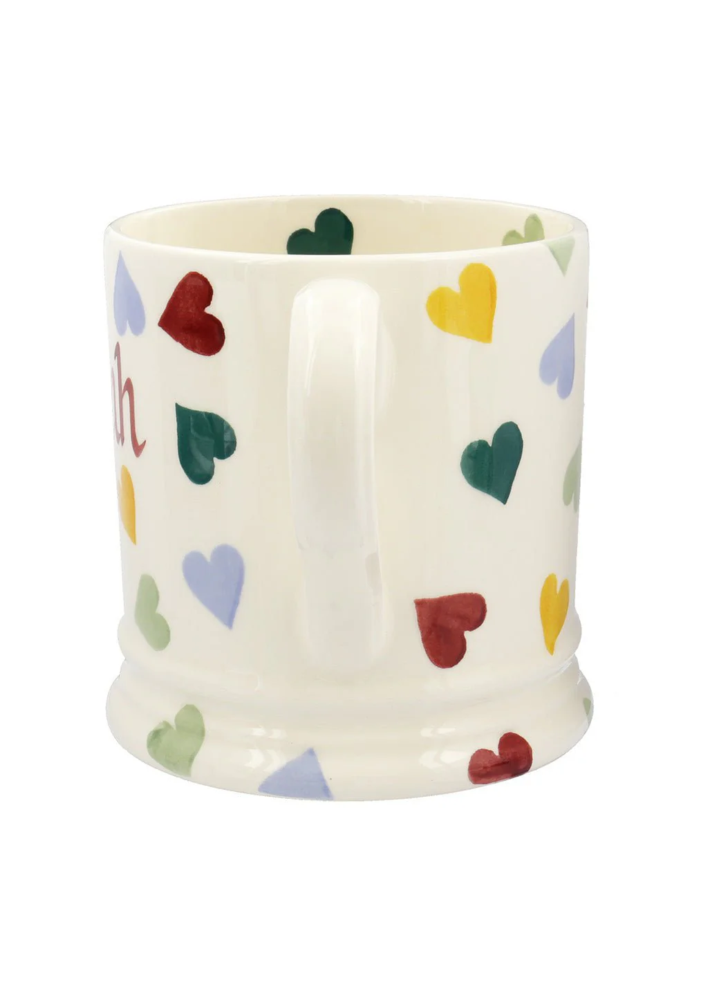 Personalised Polka Hearts Large Mug