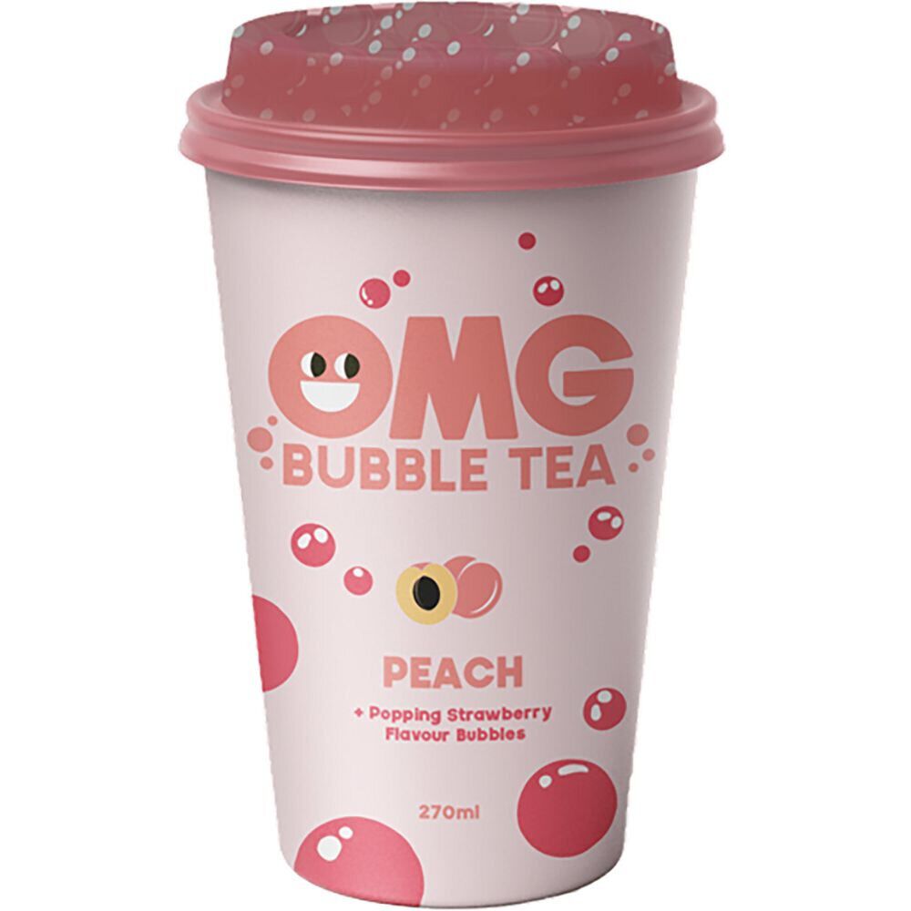 Boisson Bubble Tea 270ml go&ucirc;t pêche