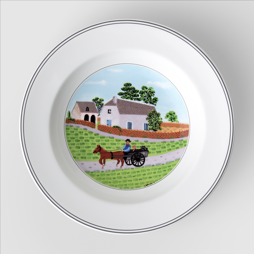 Design Naif Soup bowl - Multi-colored, 8.8'', Premium Porcelain