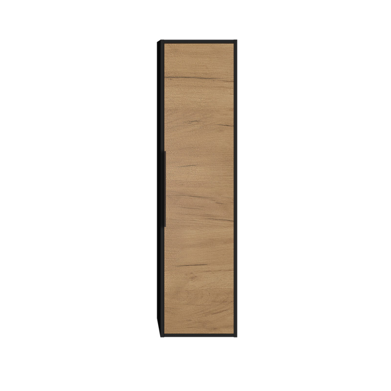 Colonne de salle de bain Border chêne Halifax naturel et noir 40 cm ALLIBERT