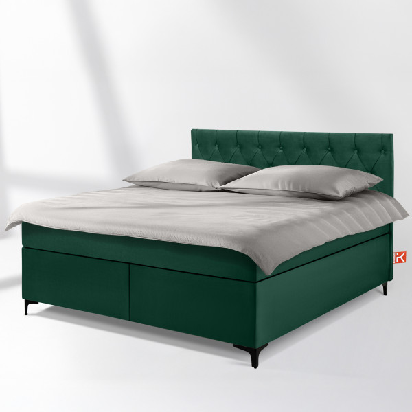 KONSIMO ARDEA Eleganckie łóżko dwuosobowe 160x200, z toperem piankowym