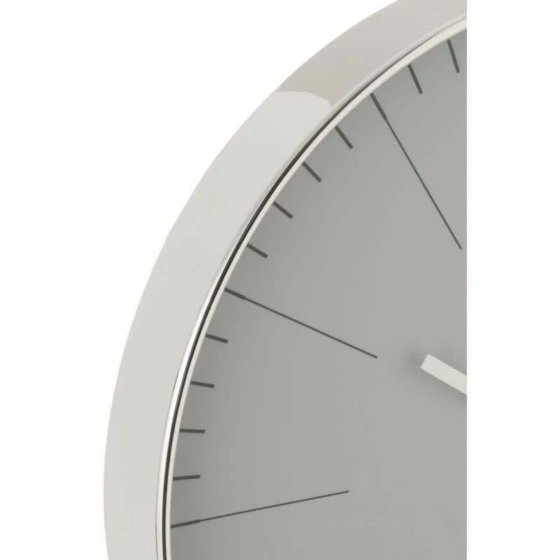 SYLVESTER - Horloge plastique argent D40cm