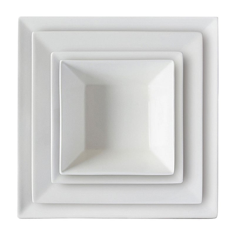 Serviesset - 16-delig - vierkant - wit - 4 persoons