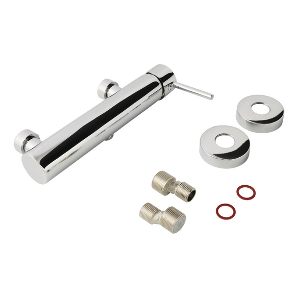 Duscharmatur, Messing, glänzend, ½