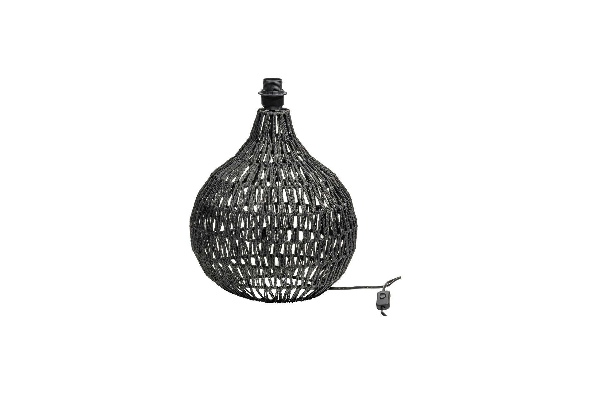 MACY - Lampe en rotin noir