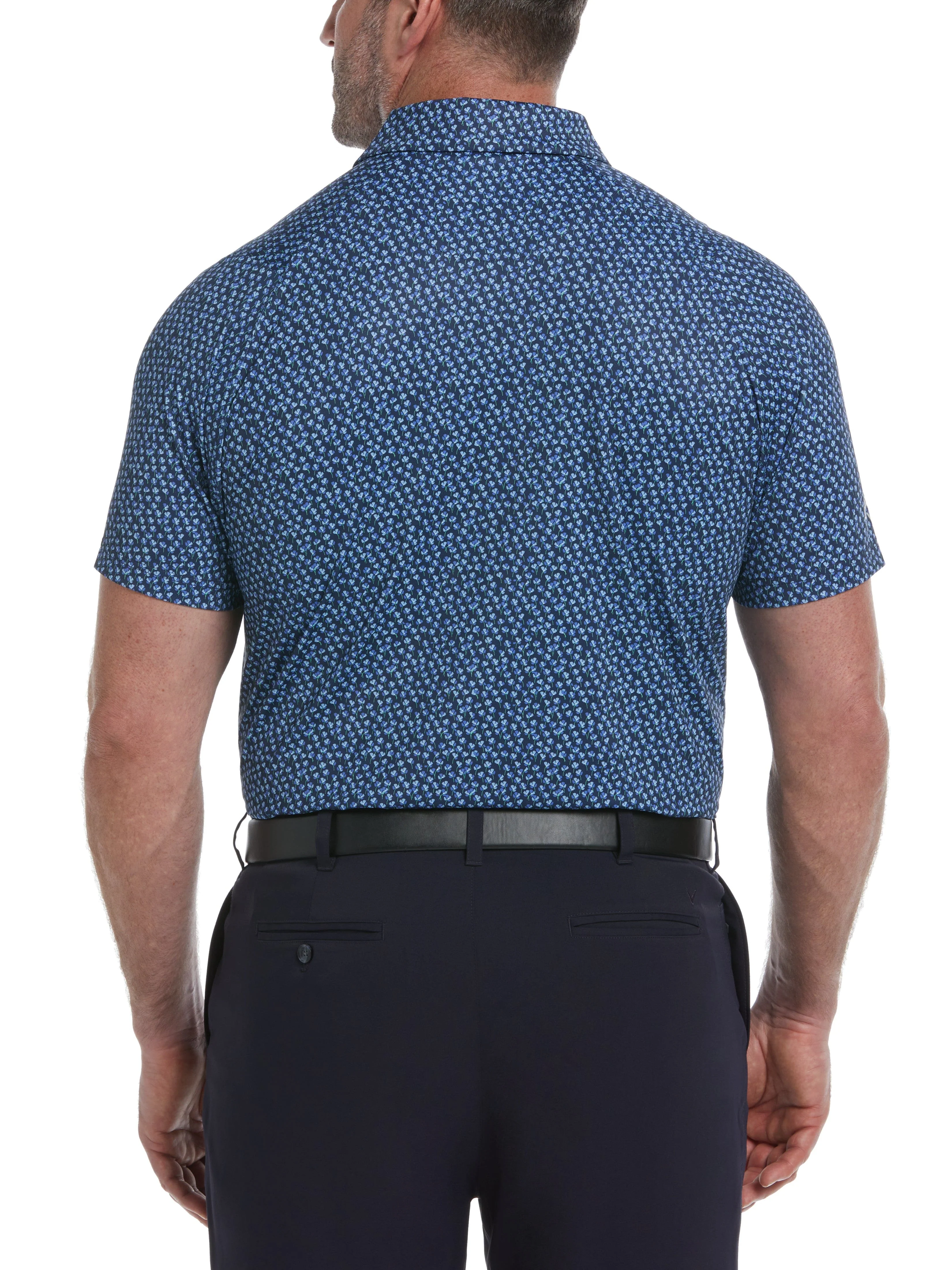 Big & Tall Micro Floral Print Polo