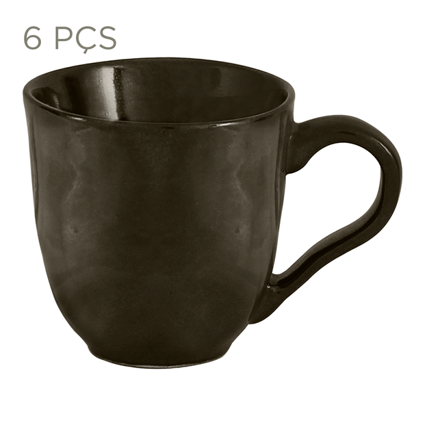 JOGO CANECA 270 ML C/6 PÇS GEO ORGÂNICO