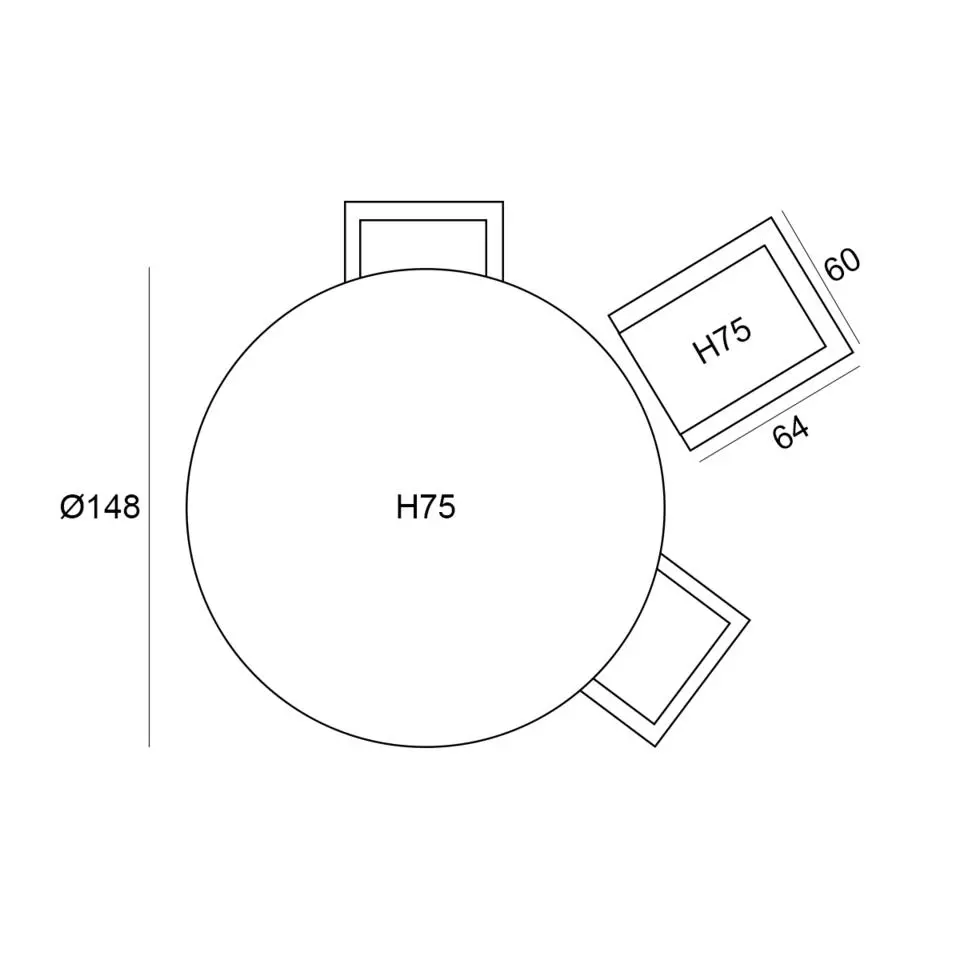 Garden Impressions Tarera tuinset 6-delig sand - tuintafel &Oslash;148x75 cm