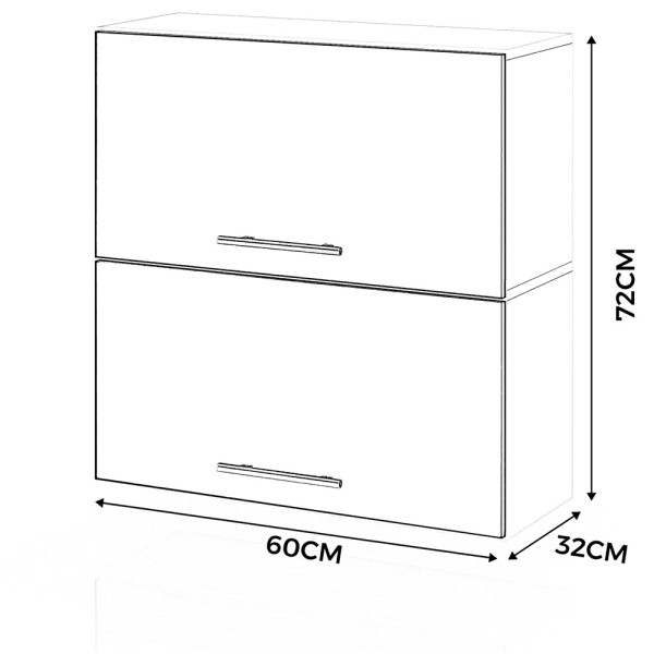 Szafka kuchenna klapowa drewniana górna 60cm spremium wotan