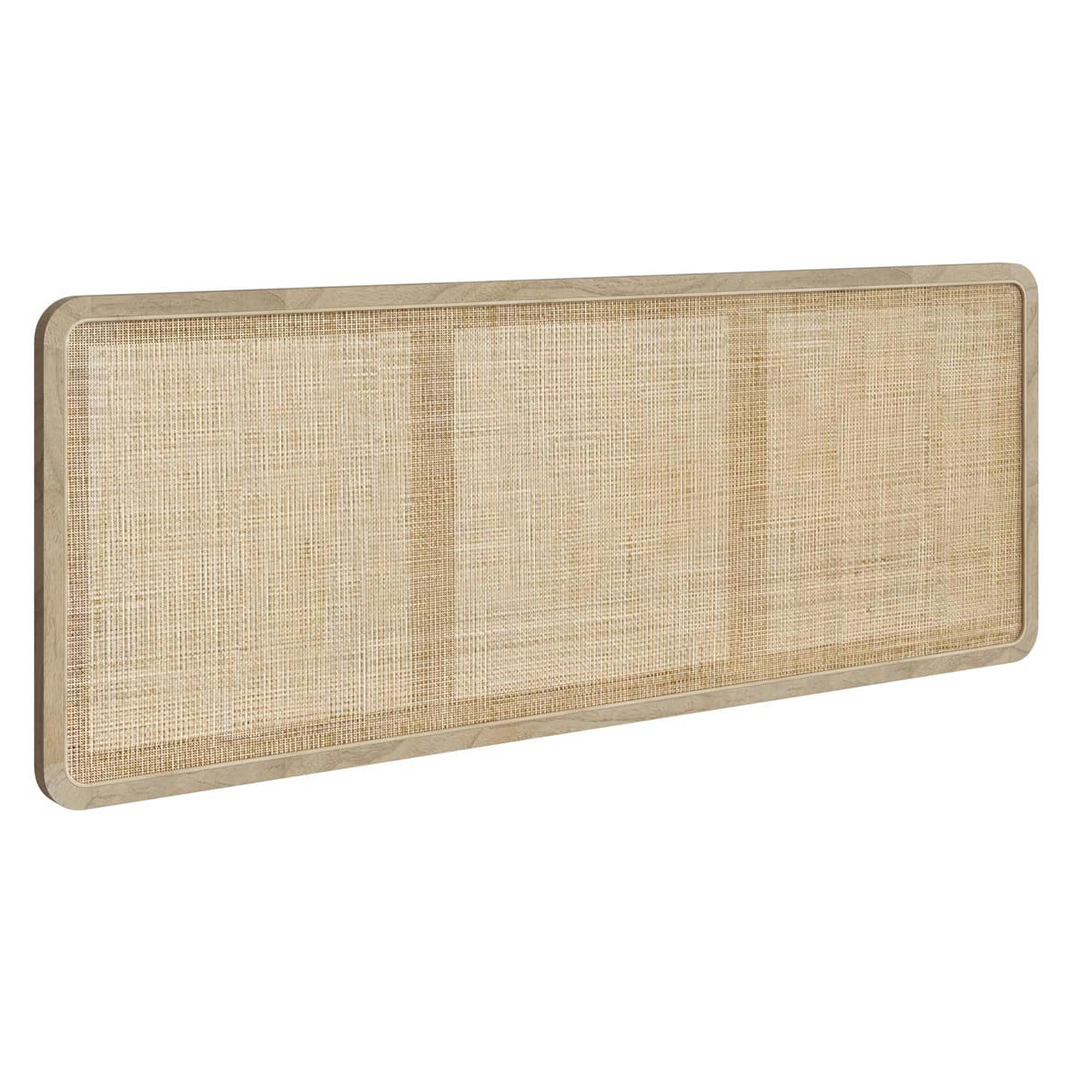 KHAO - Tête de lit à suspendre en bois et cannage 160 cm