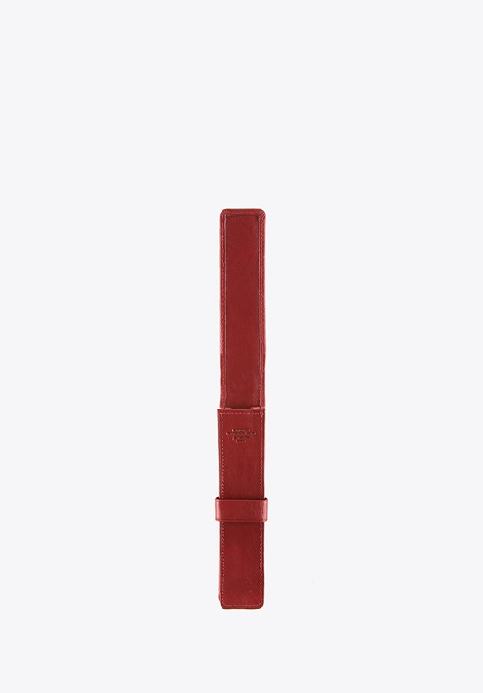 Etui na pióro skórzane z herbem czerwone