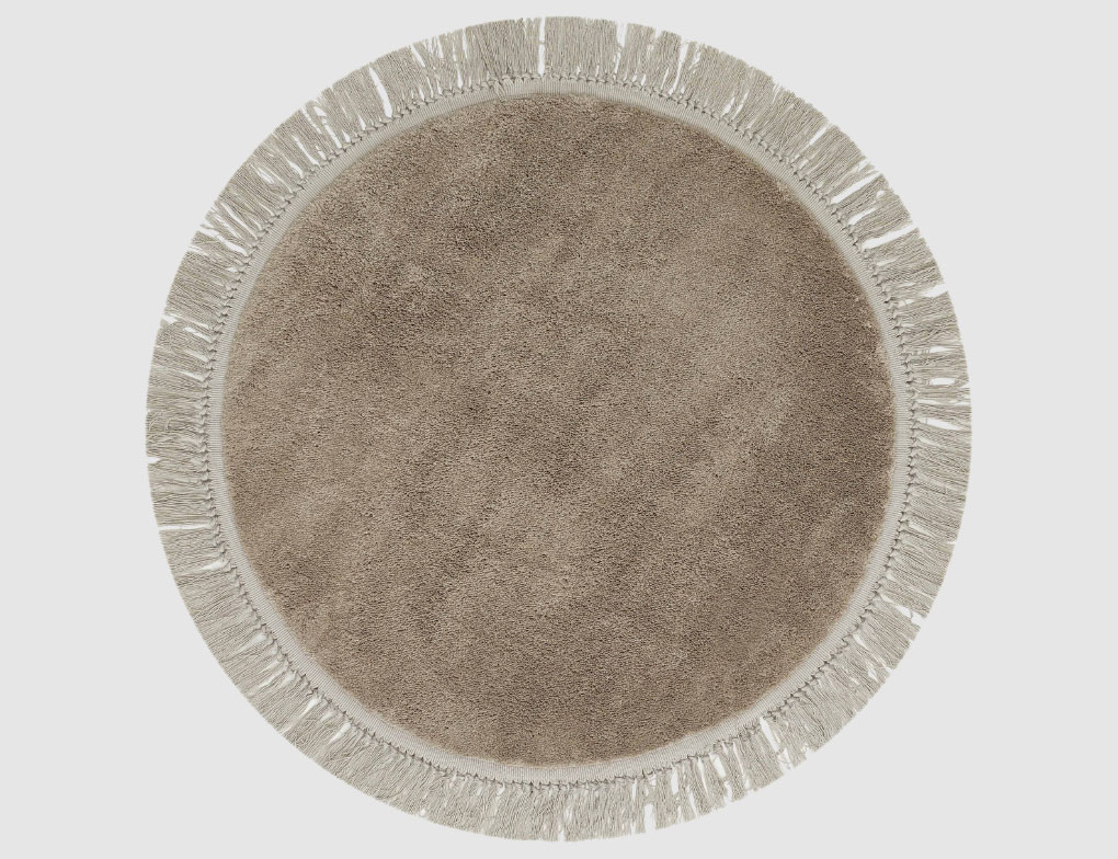 Teppich Lauro Taupe rund