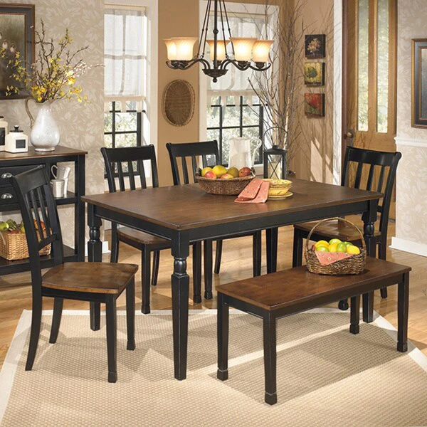 Signature Design by Ashley 'Owingsville' Black/ Brown Dining Room Bench
