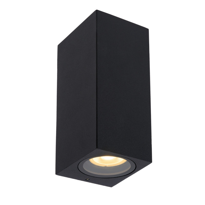 Applique extérieure Zaro noire dimmable GU10 2 x 35 W LUCIDE