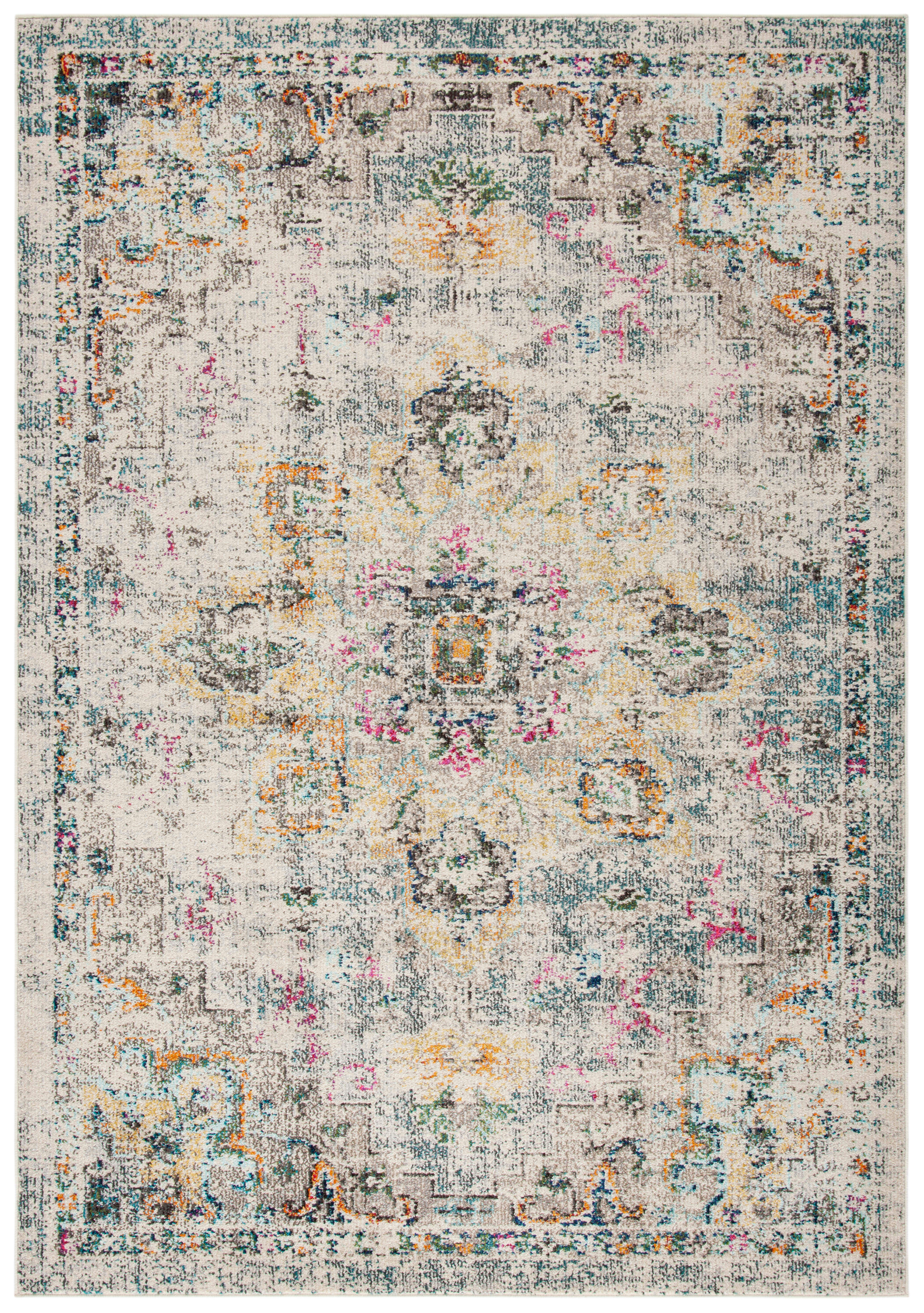 MADISON - Tapis de salon interieur en gris & or, 122 x 183 cm