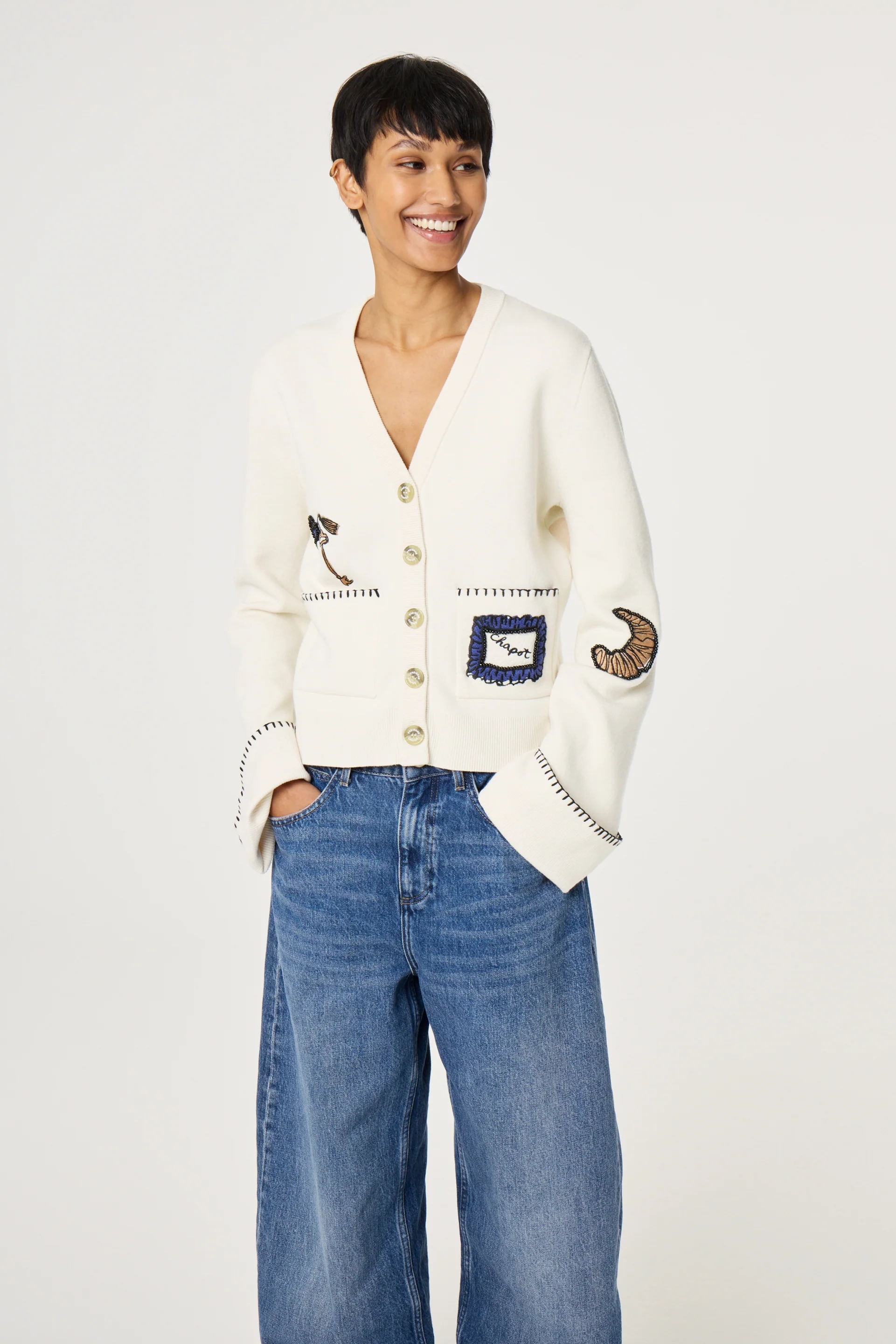 Betty Cardigan | Cosy White