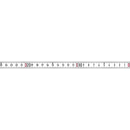 Mètre-ruban BMI RNL-SK 5 m acier laqué blanc, auto-adhésif, largeur 13 mm
