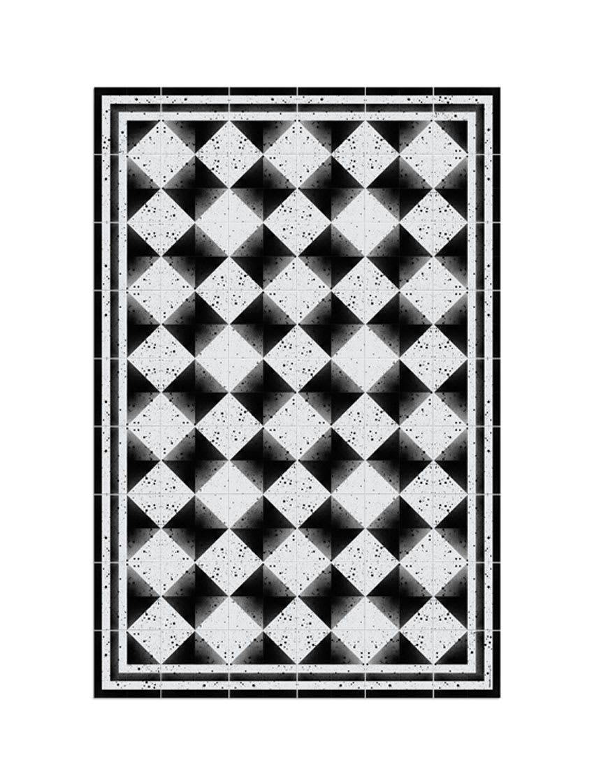 CONTEMPORAIN - Tapis en vinyle Portaferrissa noir 120x180