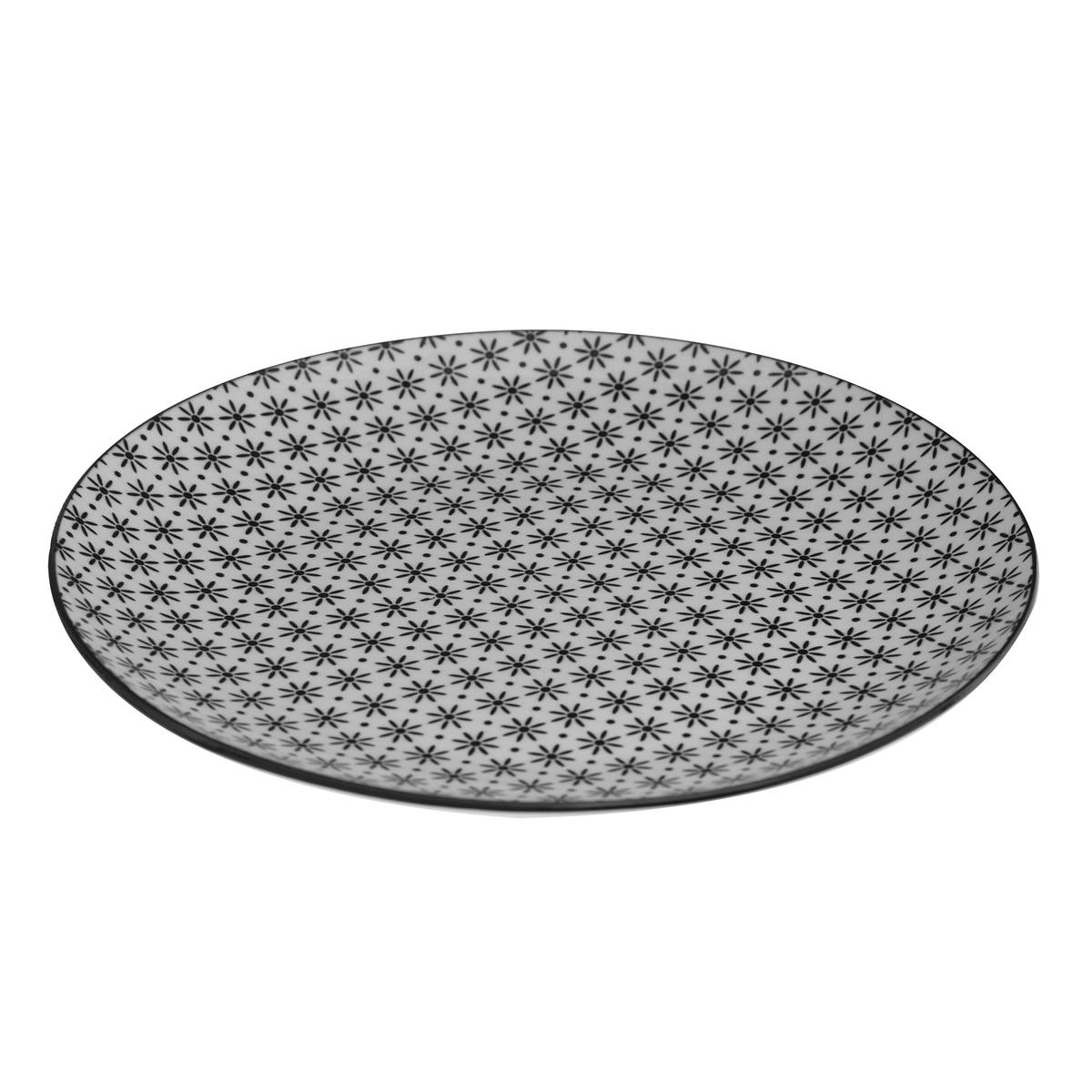 Dinnerware set "Bohemia" 18 pieces, Black & White