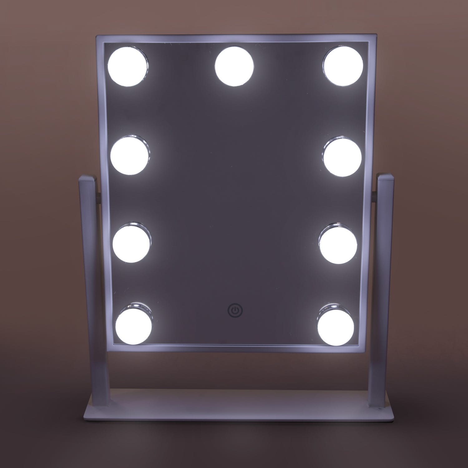 Specchio da tavolo bianco 31x36 cm Hollywood