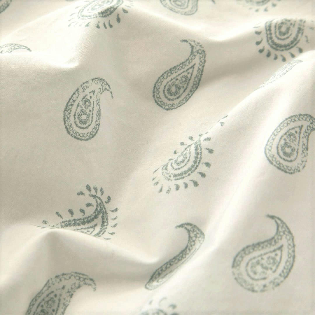 FN SARI ECUME - Housse de couette en percale de coton organic  240x220 cm vert clair