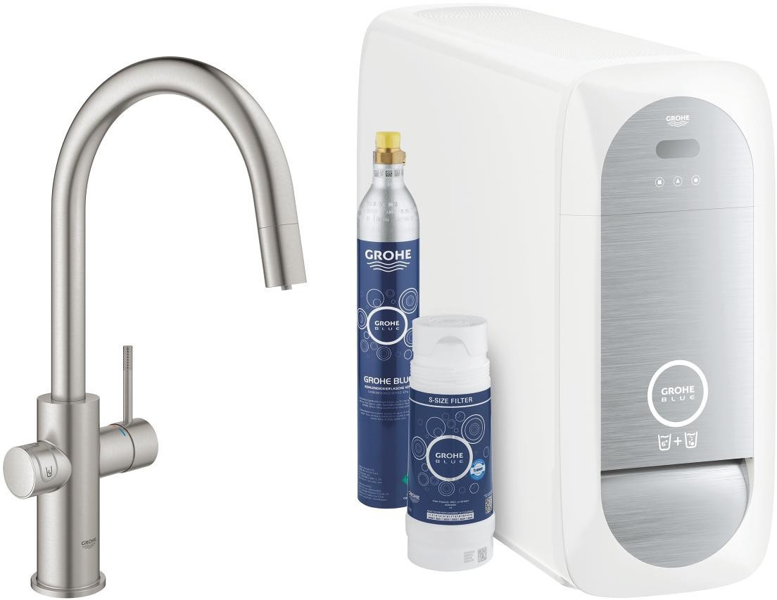 GROHE Bateria z filtrem BLUE HOME stal szlachetna 31541DC0
