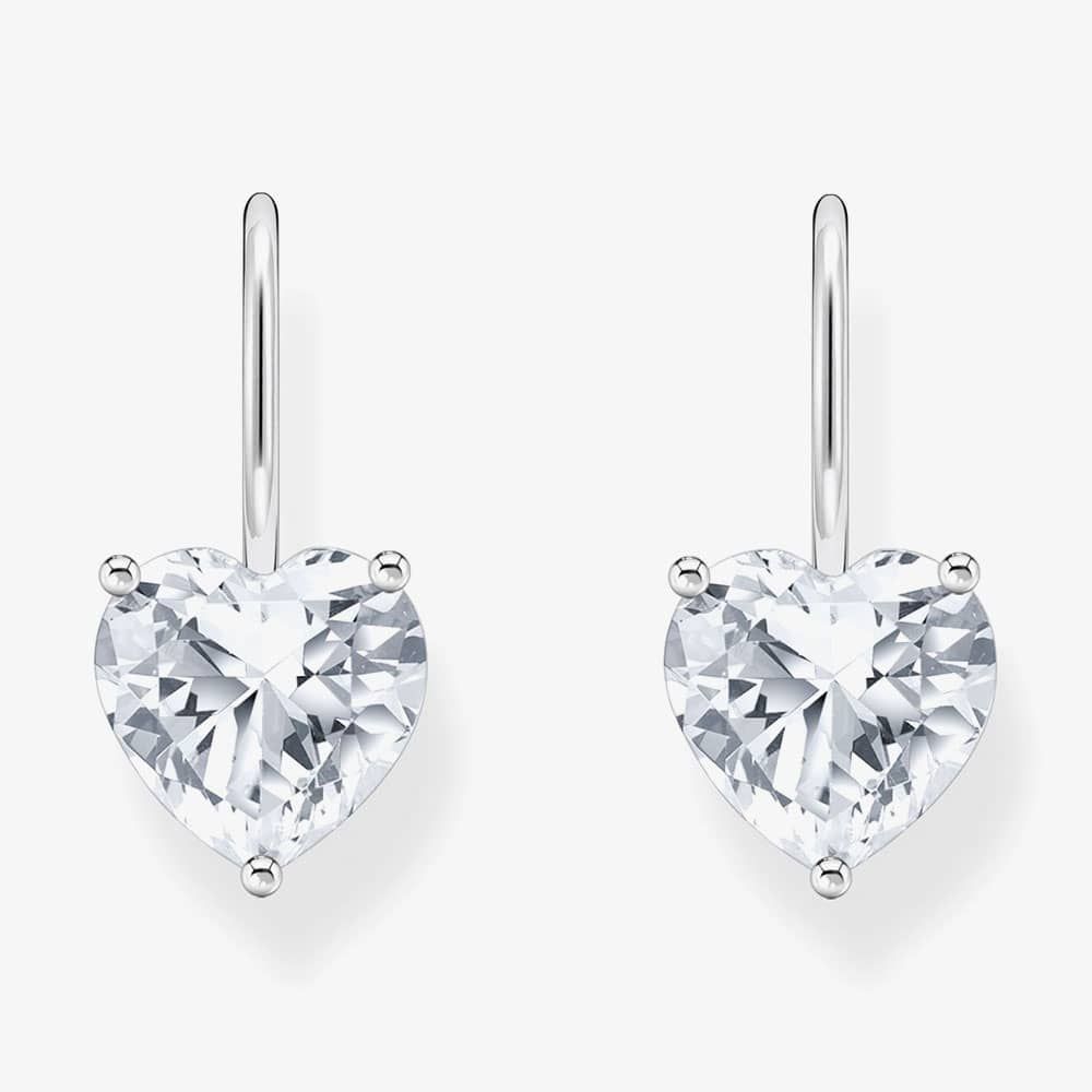 THOMAS SABO Silver Heart Cubic Zirconia Earrings H2288-051-14