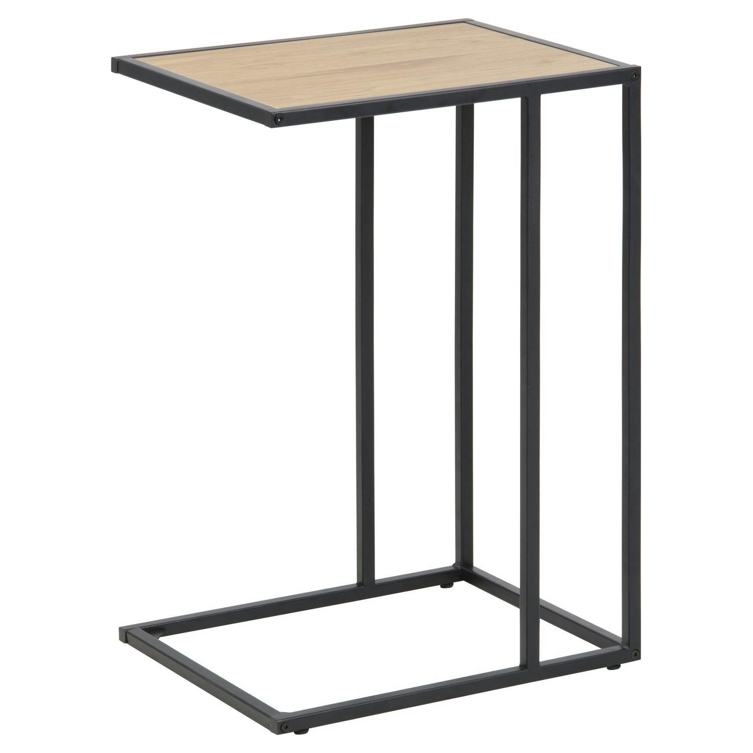 SIREINE - Table d'appoint ou bout de canapé en mdf et métal beige