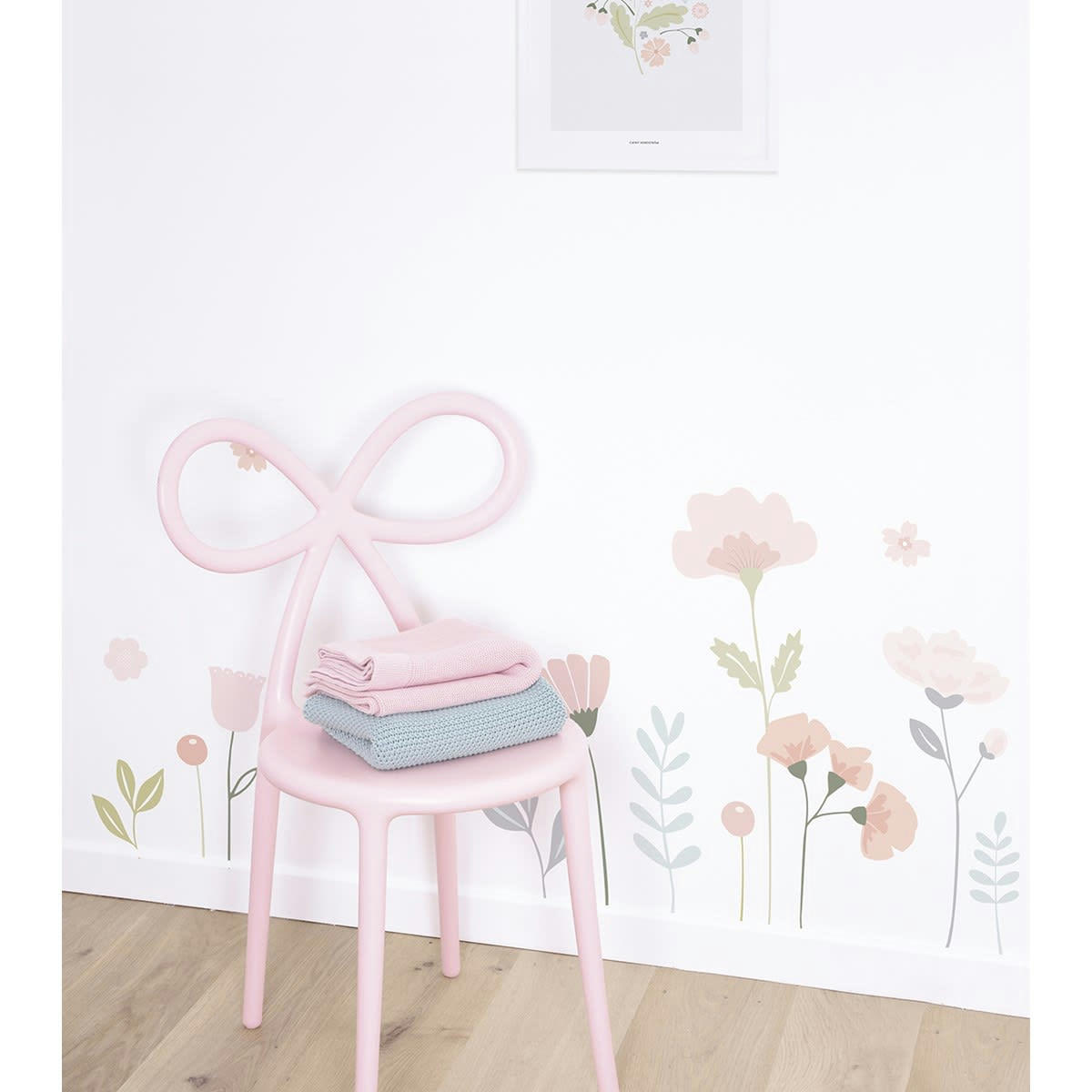 - Grand sticker fleurs tiges  (90 x 63 cm)