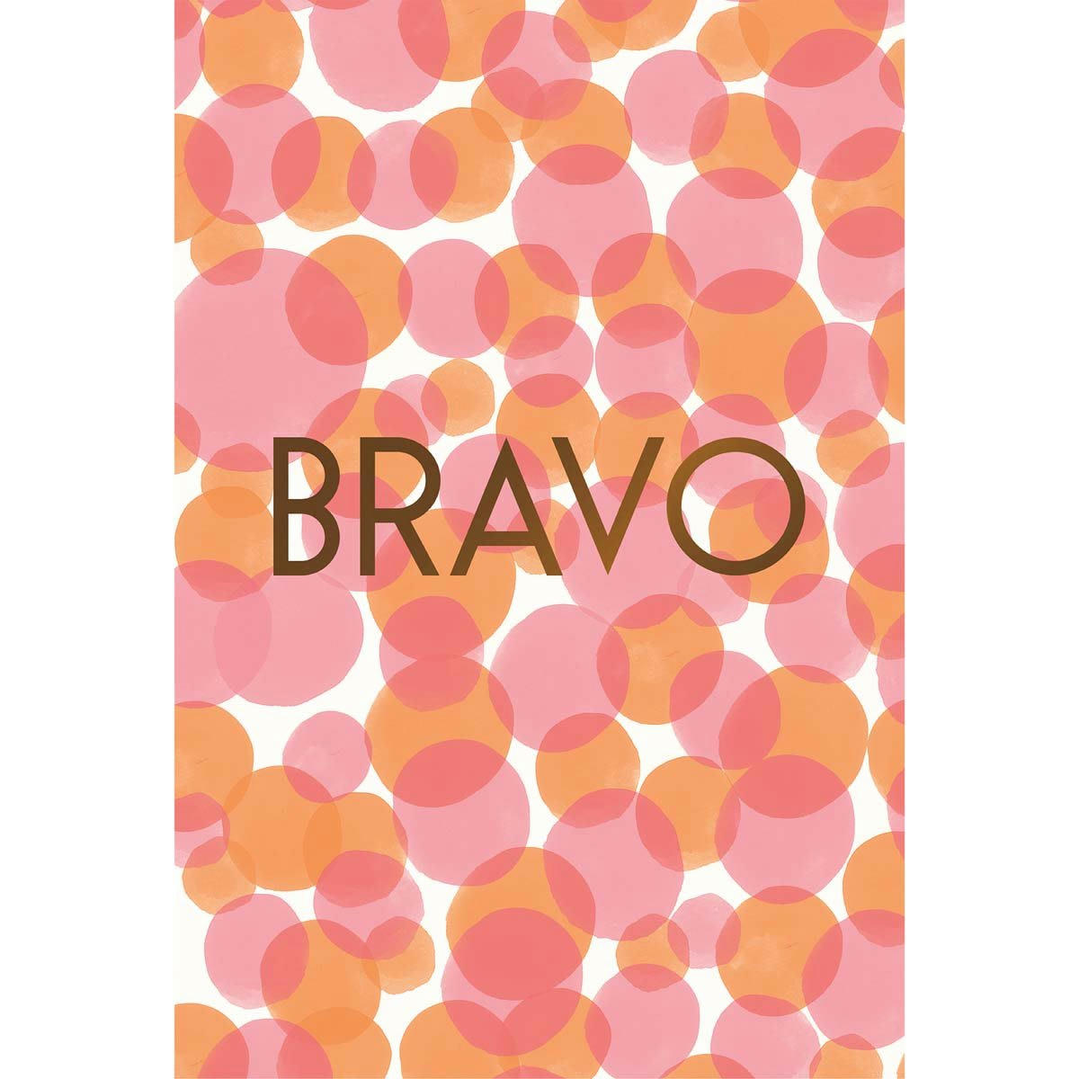 - Carte de voeux bravo imprimé rose orange