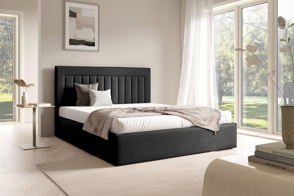 Bedframe 140x200 cm Alodie fluweel met opbergruimte