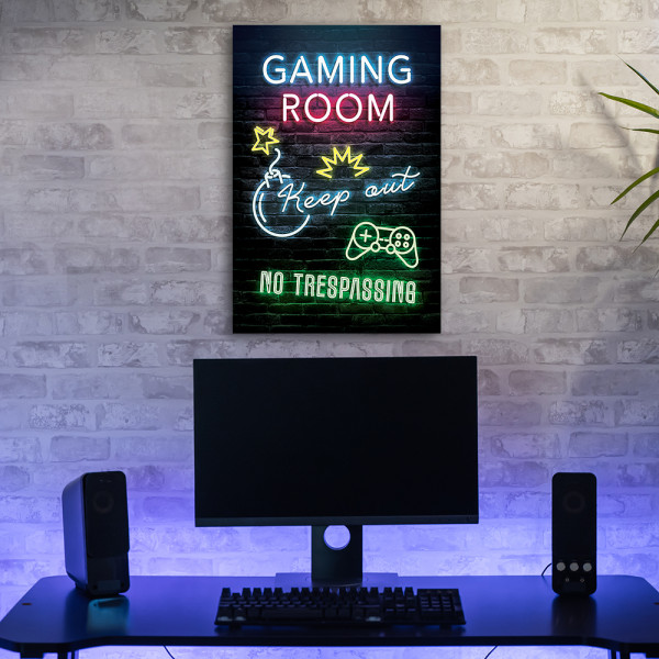 Feeby Obraz na płótnie, Napis Pokój gracza gaming 40x60
