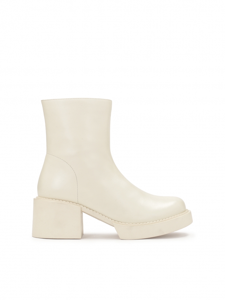 Ladies’ off-white booties