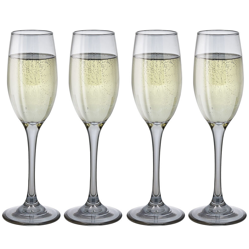Fl&ucirc;te en verre argenté x4