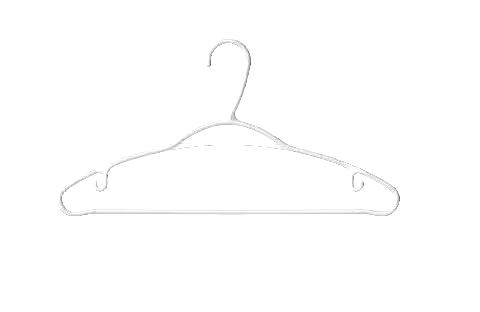 type A Plastic Slim Hangers, 10-pk