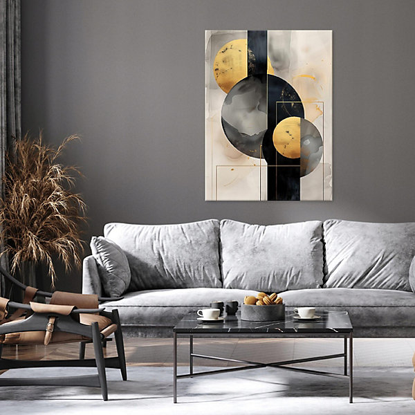 Impression sur toile abstrait moderne 100x75 cm xxl tableau décoration deco murale intissée pour salon chambre cuisine