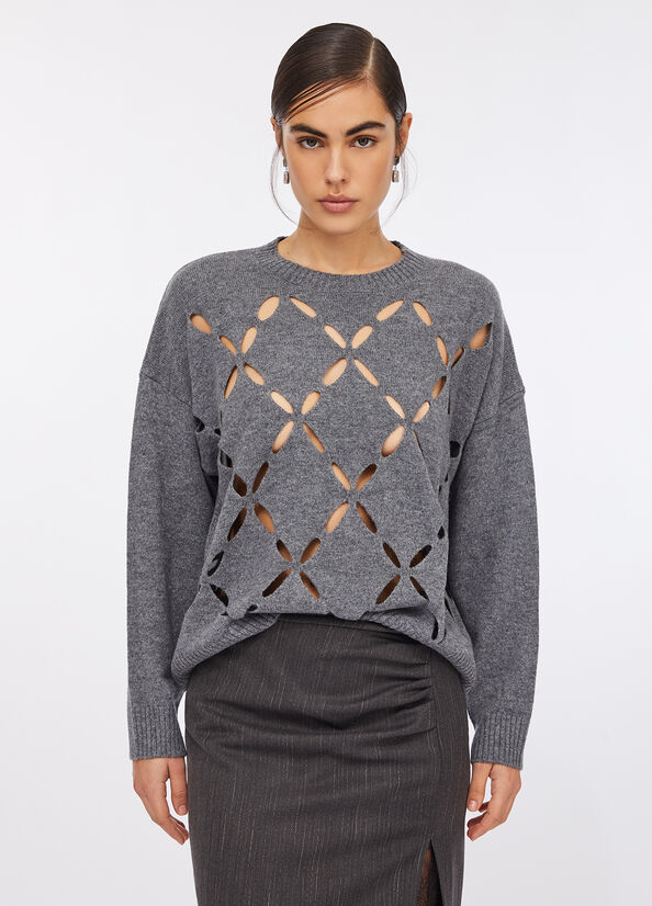 Maglia 100% lana con cut-out