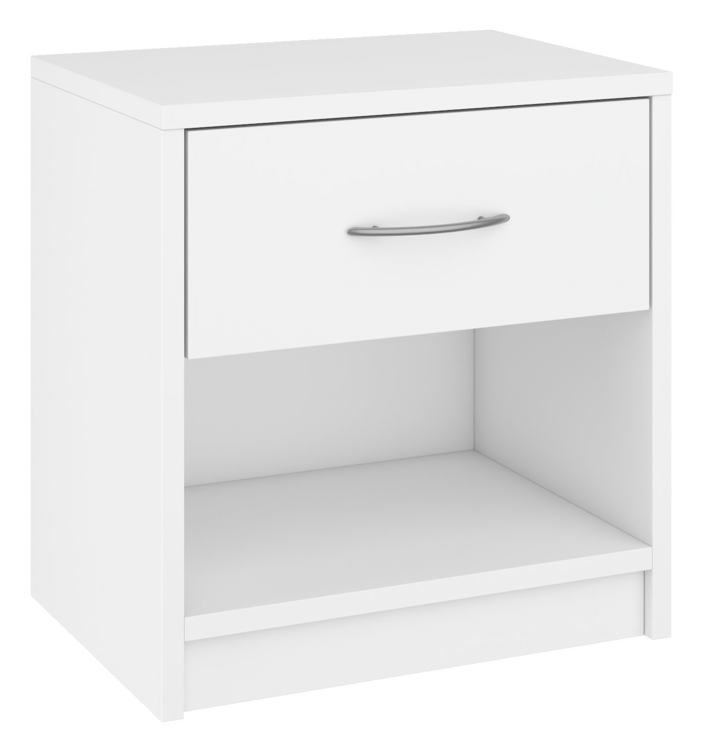 Szafka nocna BASIC 1 szuflada – Biała | 40x39x28 cm