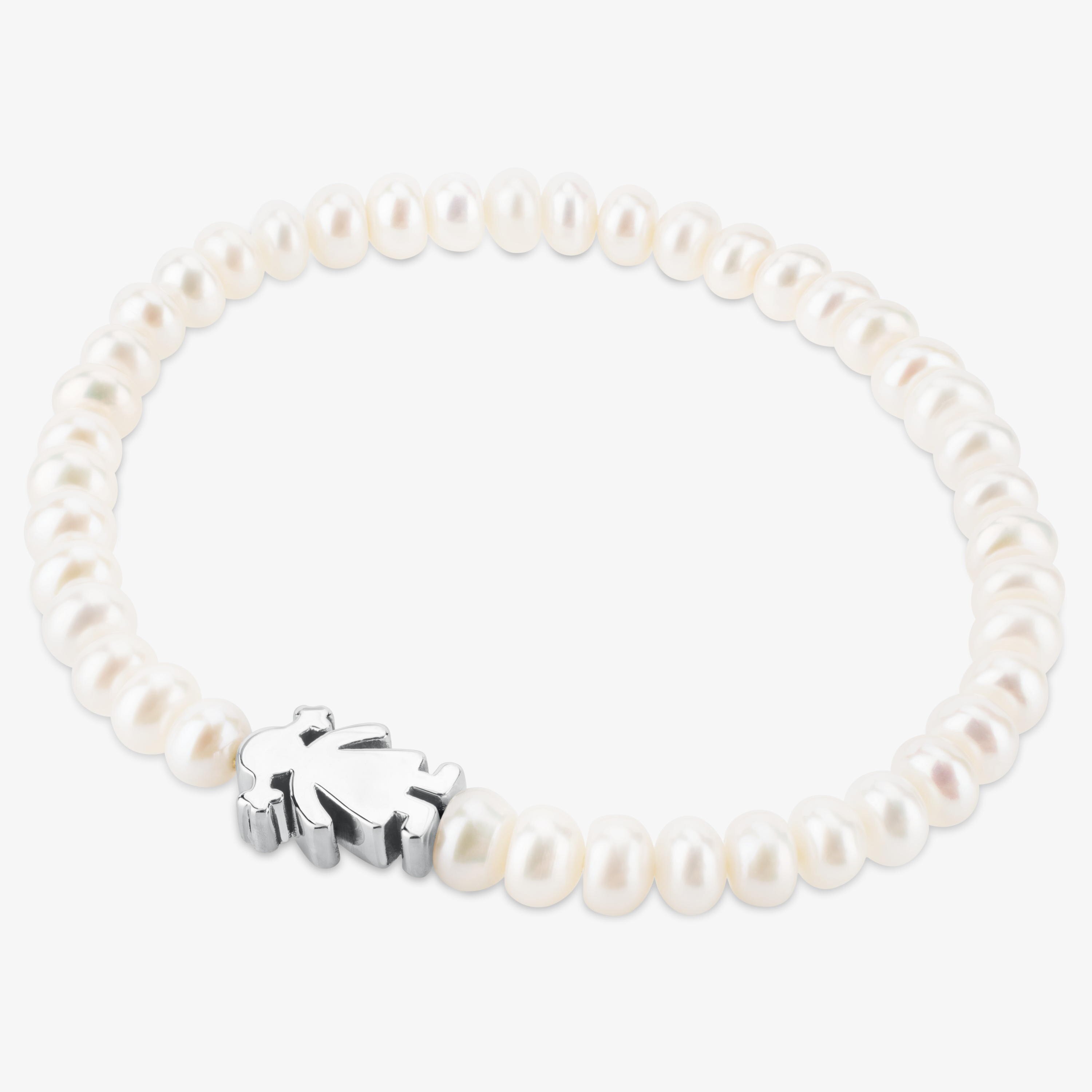 Pulsera niña de plata y perlas Sweet Dolls