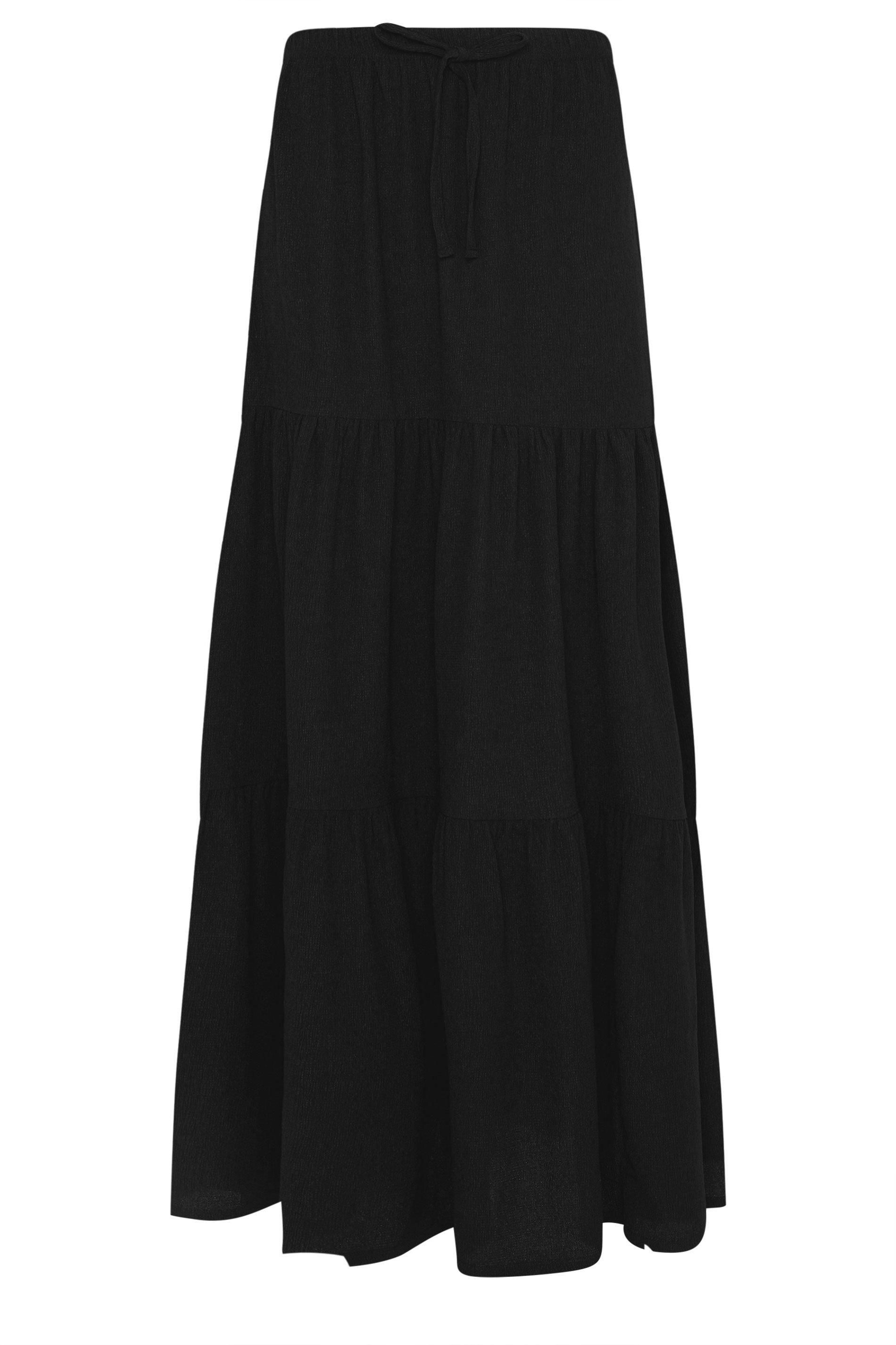 Long Tall Sally Tall Tiered Crinkle Maxi Skirt