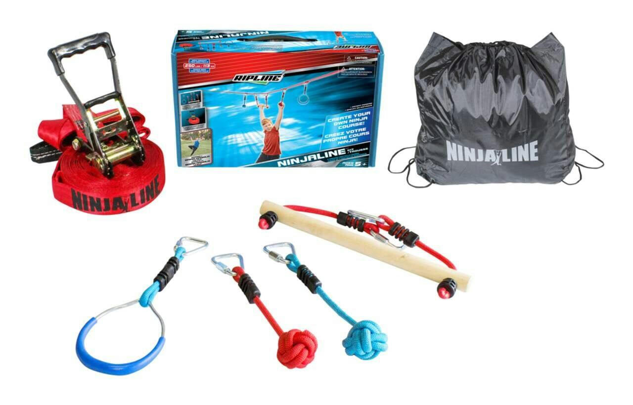 Ripline Outdoor Ninja Obstacle Starter Kit, For Ages 3+