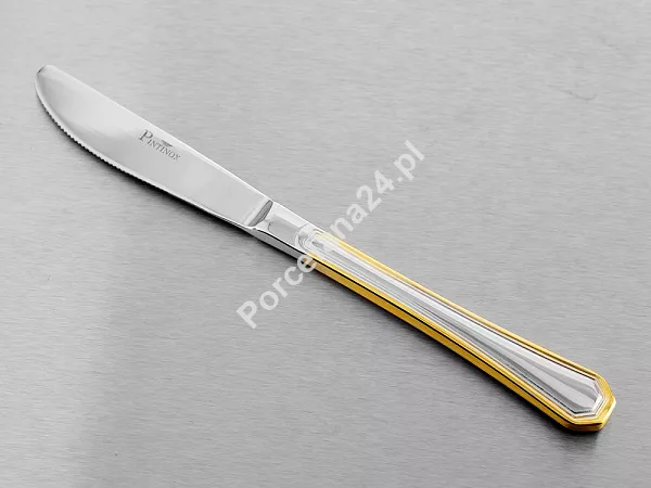 Komplet sztućców 24 cz. na 6 sób Pintinox 1929 - America (2.5 mm) złocone 23.AMEG.K24