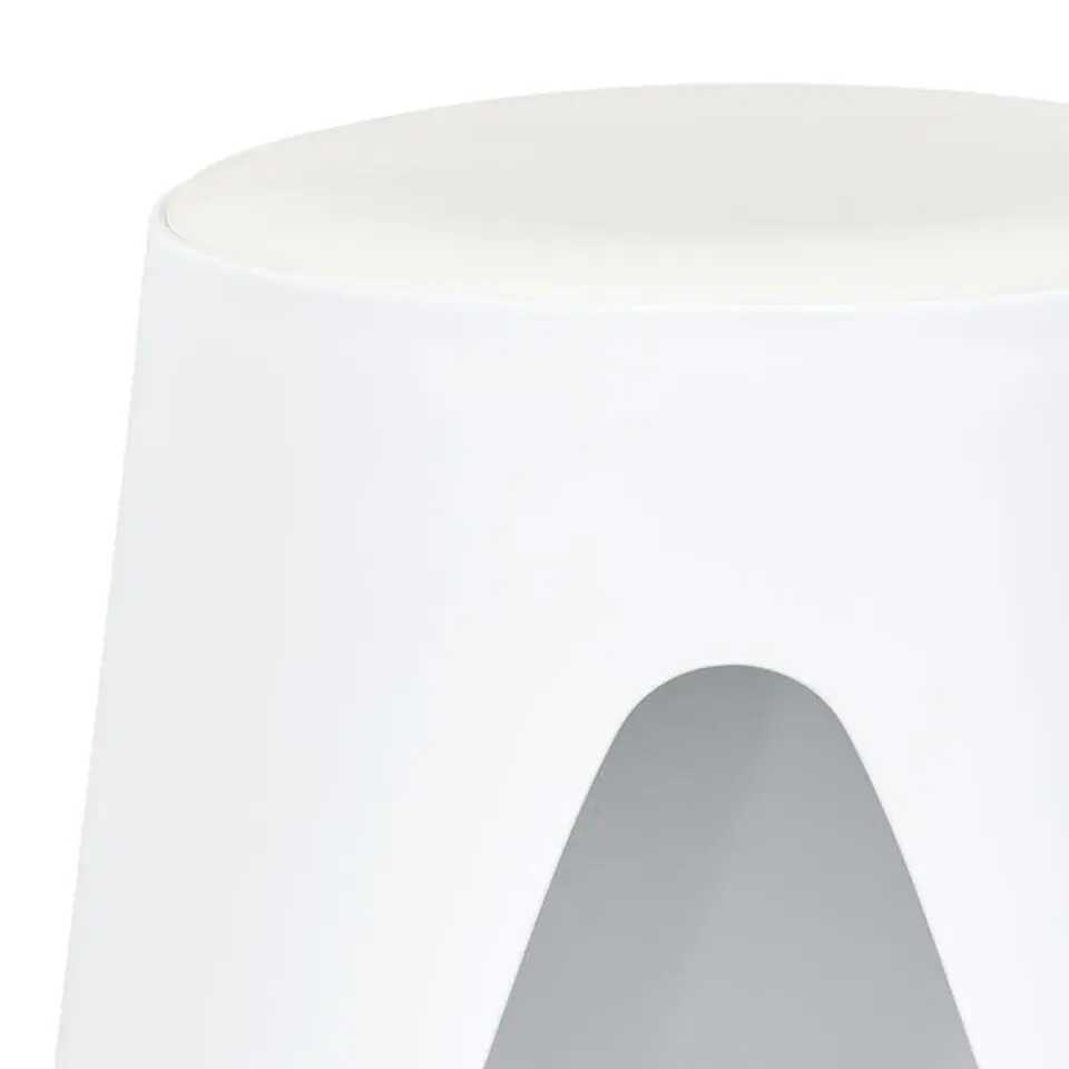 Home Deco Factory zit kruk - kunststof - wit - 30 x 46 cm