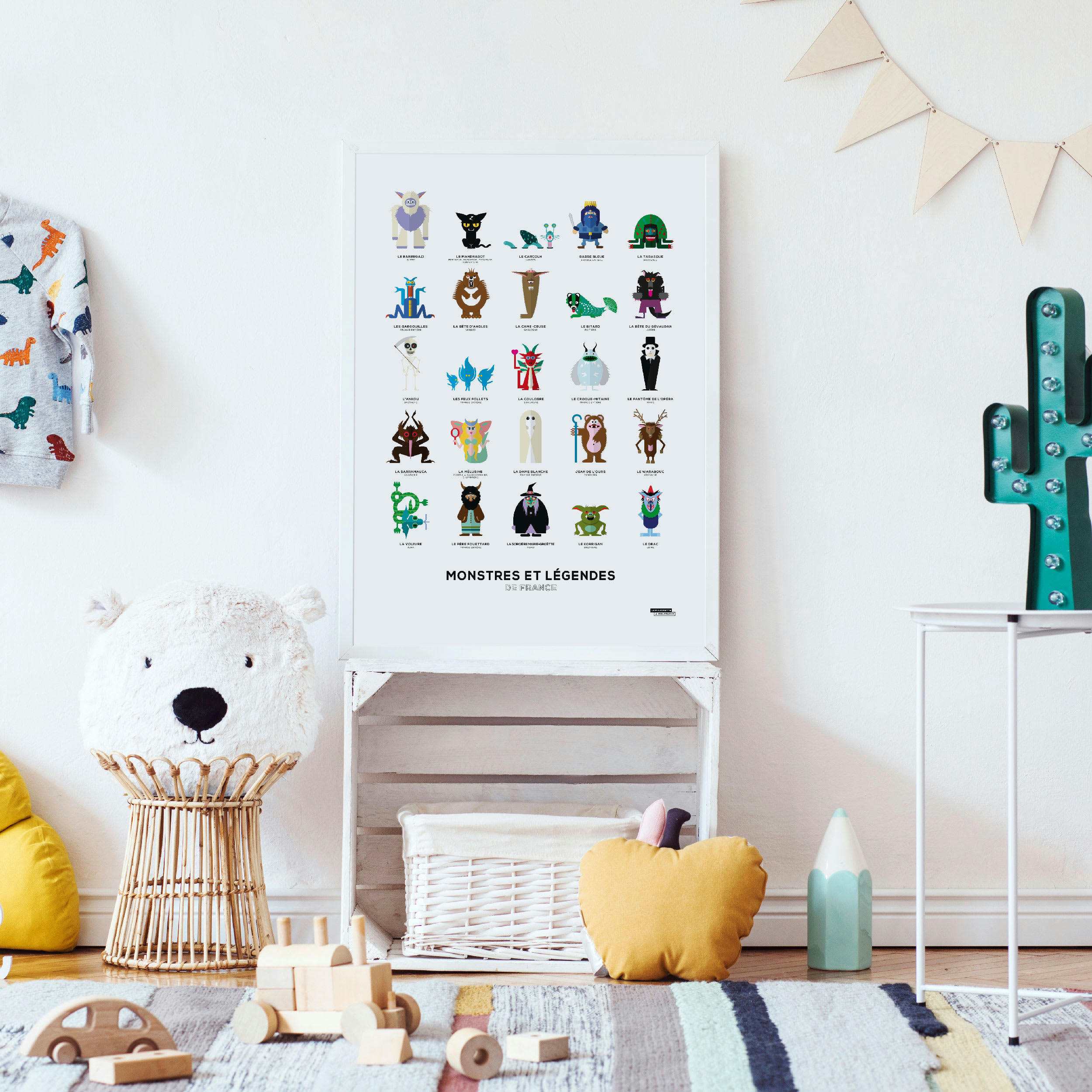 - Affiche d'art Monstres et légendes de France 50 X 70 cm