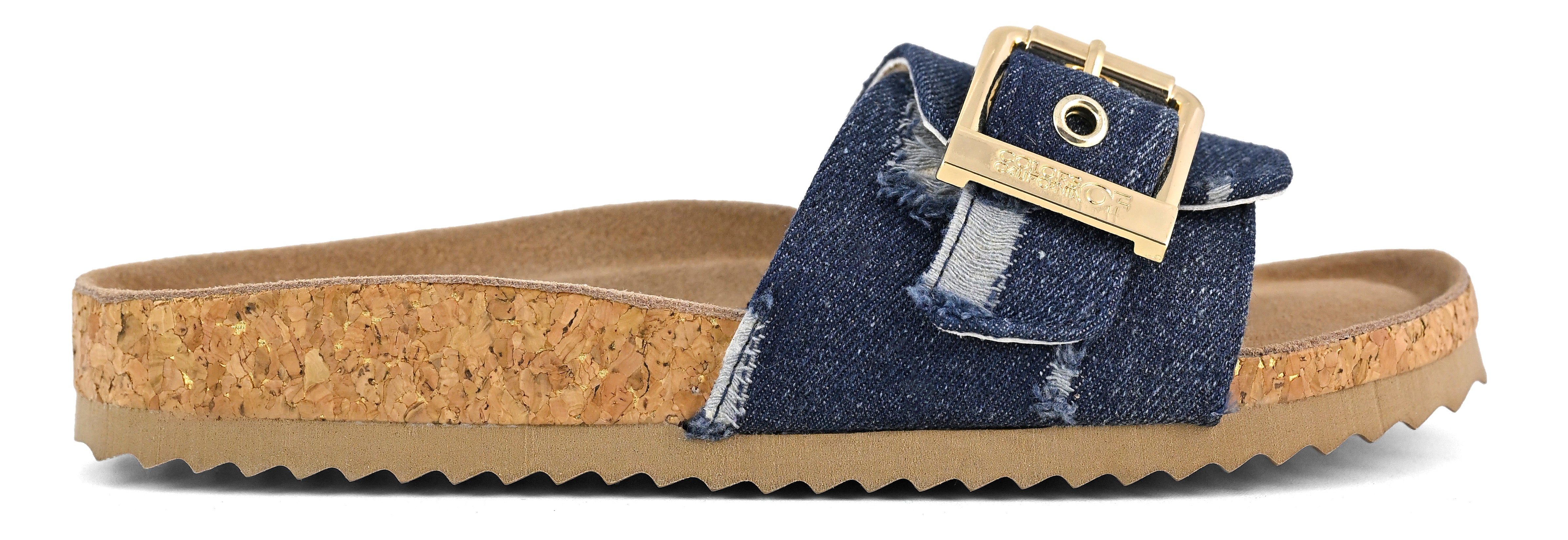 SANDALE DENIM BLAU
