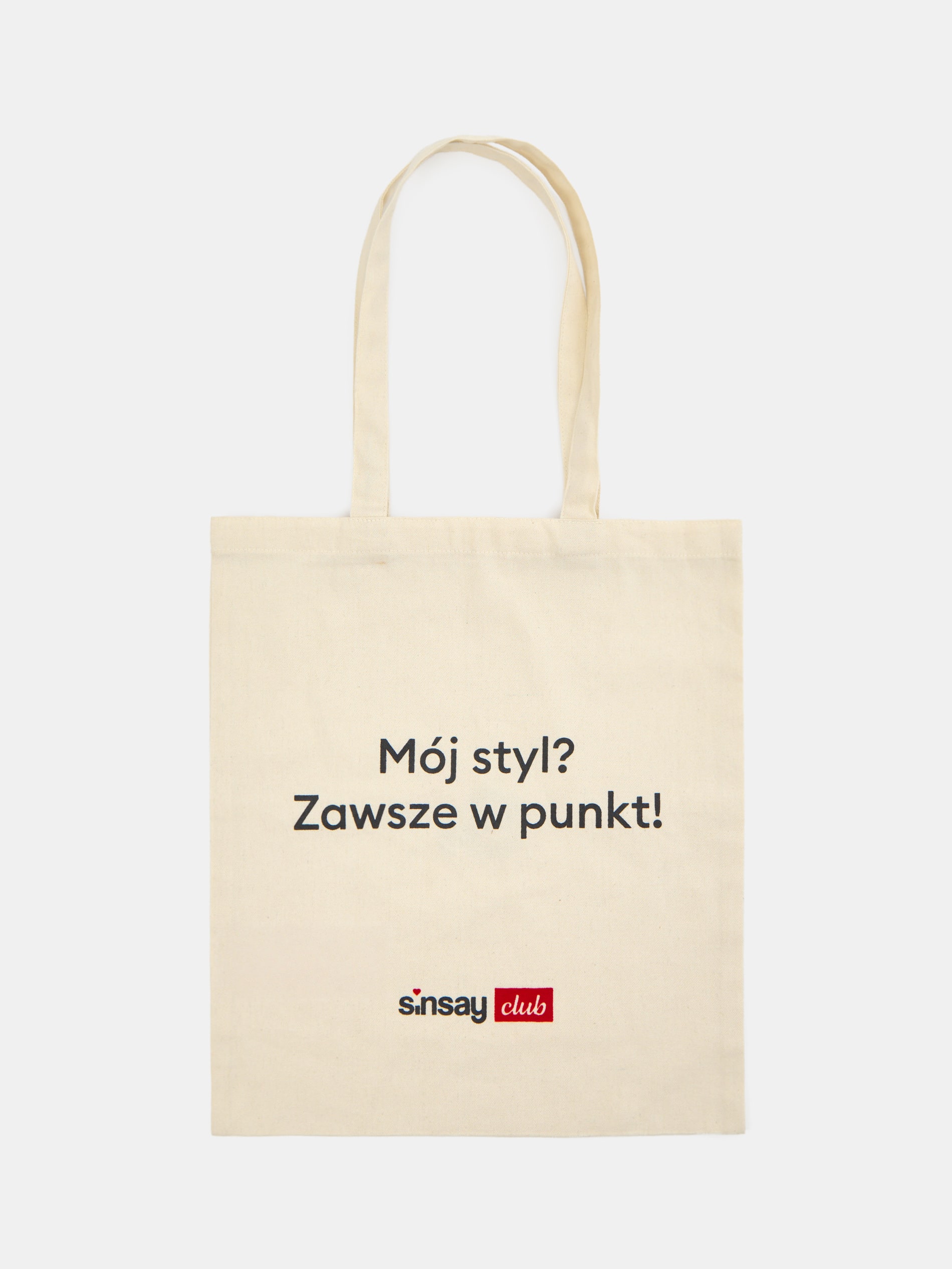 Materiałowa torba shopper z napisem 