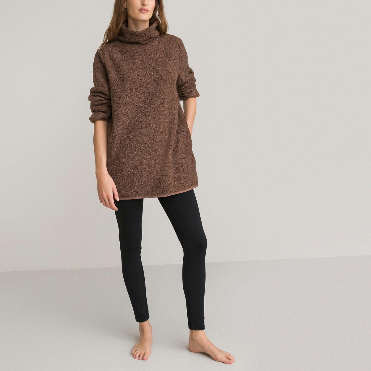 Pyjama avec haut en maille polaire